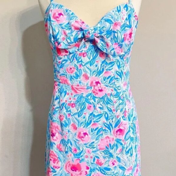 Lilly Pulitzer Blue and Pink Floral Dress - Picture 2 of 3